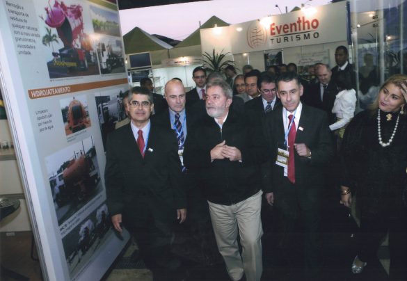 Silvio ao lado de Lula em evento da Sanasa, em Campinas