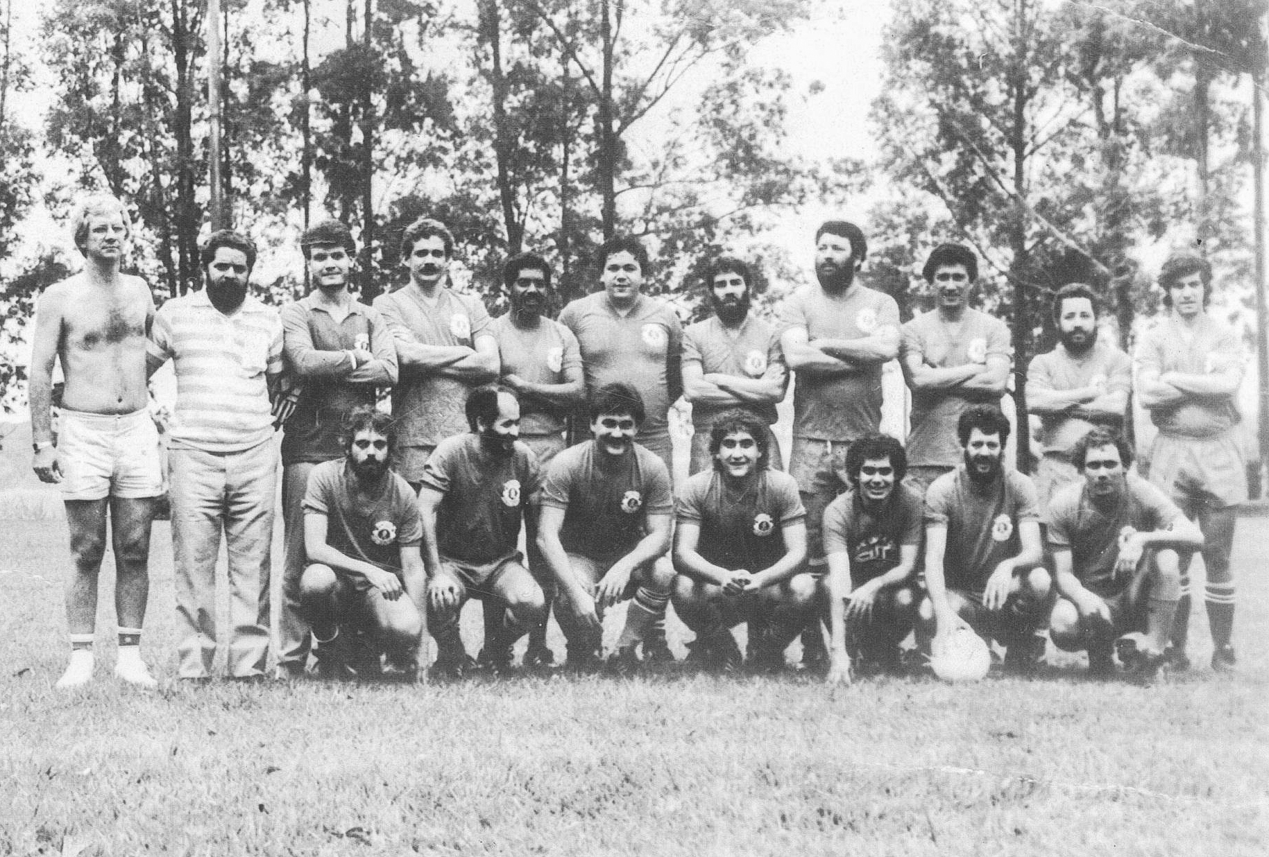 Lula com o time dos petroleiros de Campinas, na década de 1980 (Foto: Arquivo Sindipetro Unificado)