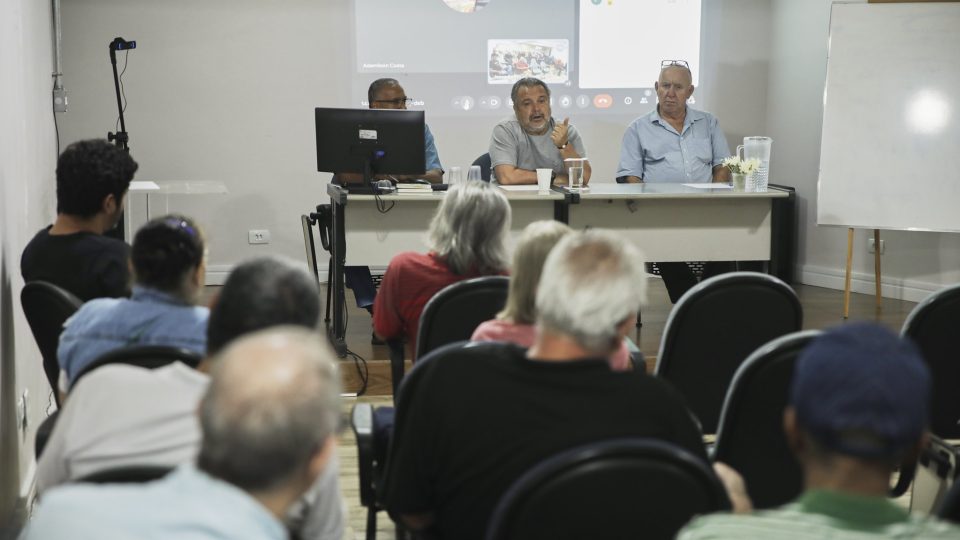 PC Martin se reúne com aposentados nas sedes do Sindipetro Uificado de Mauá e São Paulo (Foto: Vítor Peruch/Sindipetro Unificado)