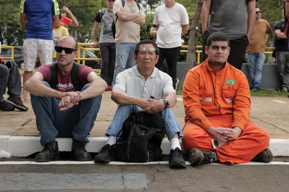 Petroleiros durante a greve na Replan. Foto: Guilherme Weimann/Sindipetro Unificado.