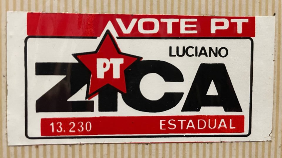 Material de campanha de Luciano Zica a deputado estadual